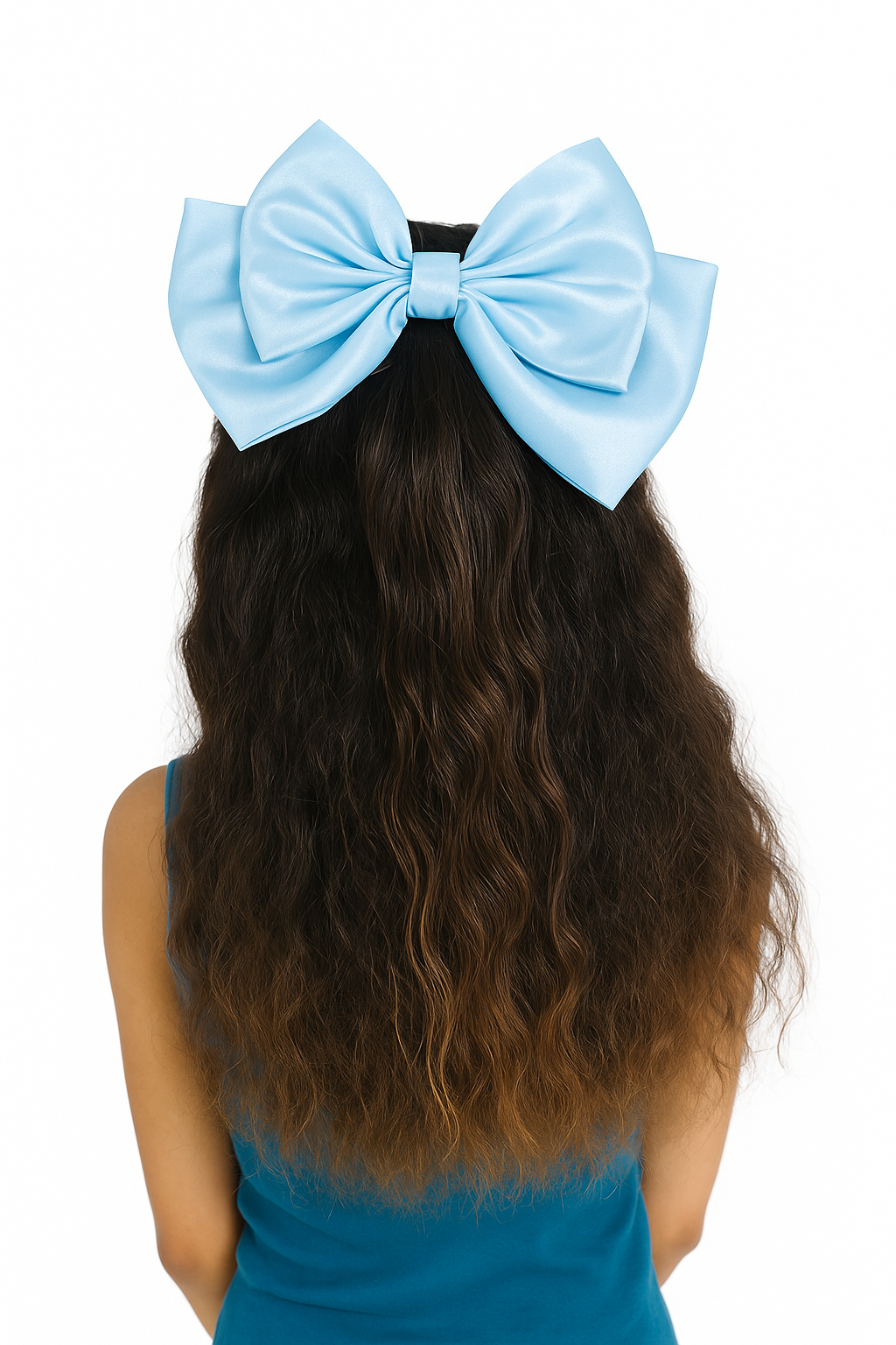 Elegant double layer hair bows (pack of 6) satin hair bows