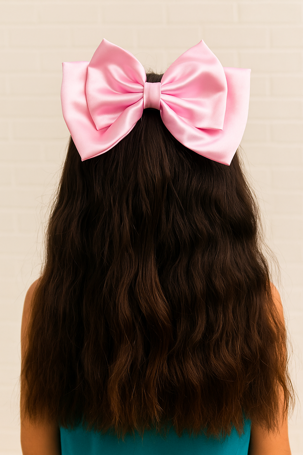 Elegant double layer hair bows (pack of 6) satin hair bows